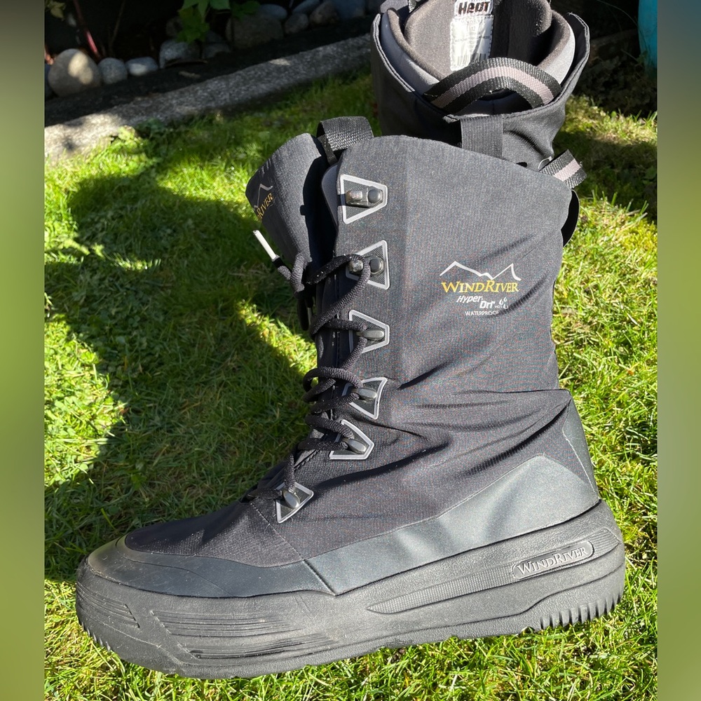 WindRiver hyper dri waterproof black boots warm size US12 - Picture 6 of 14